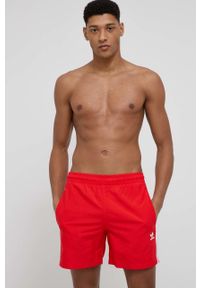 adidas Originals szorty kąpielowe kolor czerwony. Kolor: czerwony. Materiał: materiał