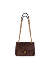 Lauren Ralph Lauren - LAUREN RALPH LAUREN Torebka 431974553002 Brązowy. Kolor: brązowy. Materiał: skórzane, zamszowe