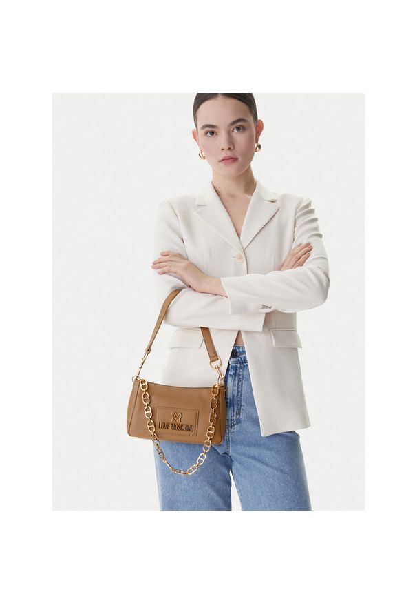 Love Moschino - Torebka LOVE MOSCHINO. Kolor: beżowy