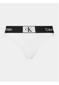 Calvin Klein Swimwear Dół od bikini KW0KW02258 Biały. Kolor: biały. Materiał: syntetyk