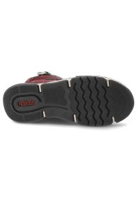 Czerwone Botki Rieker Ocieplane Buty Damskie. Okazja: na co dzień, na spacer. Zapięcie: sznurówki. Kolor: czerwony. Szerokość cholewki: normalna. Styl: klasyczny, casual #3