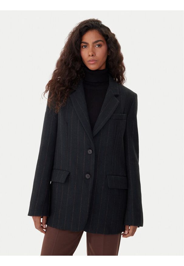 ViCOLO Marynarka TF0126 Czarny Regular Fit. Kolor: czarny. Materiał: syntetyk