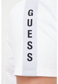 Guess polo męski kolor biały z aplikacją. Typ kołnierza: polo. Kolor: biały. Wzór: aplikacja #4