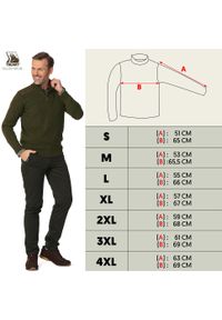 TAGART - Sweter myśliwski męski Tagart Linwood lekki i wygodny. Kolor: zielony. Materiał: polar. Sport: outdoor