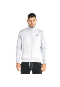 LEONE 1947 APPAREL - Męska bluza Leone ze stójką i zamkiem Basic. Typ kołnierza: kołnierzyk stójkowy. Kolor: szary. Materiał: tkanina. Sport: fitness #1