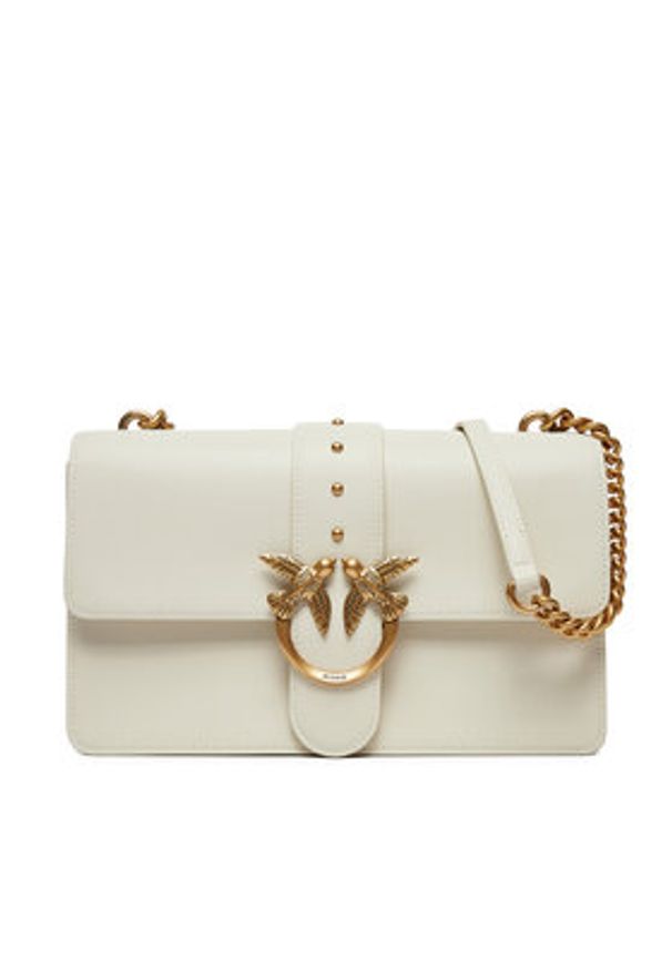 Pinko Torebka Love One Classic Cl PE 23 PLTT 10053 A0F1 Biały. Kolor: biały. Materiał: skórzane