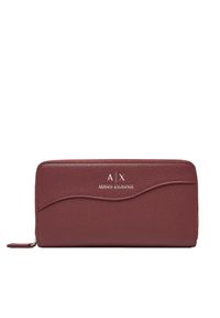 Duży Portfel Damski Armani Exchange. Kolor: czerwony