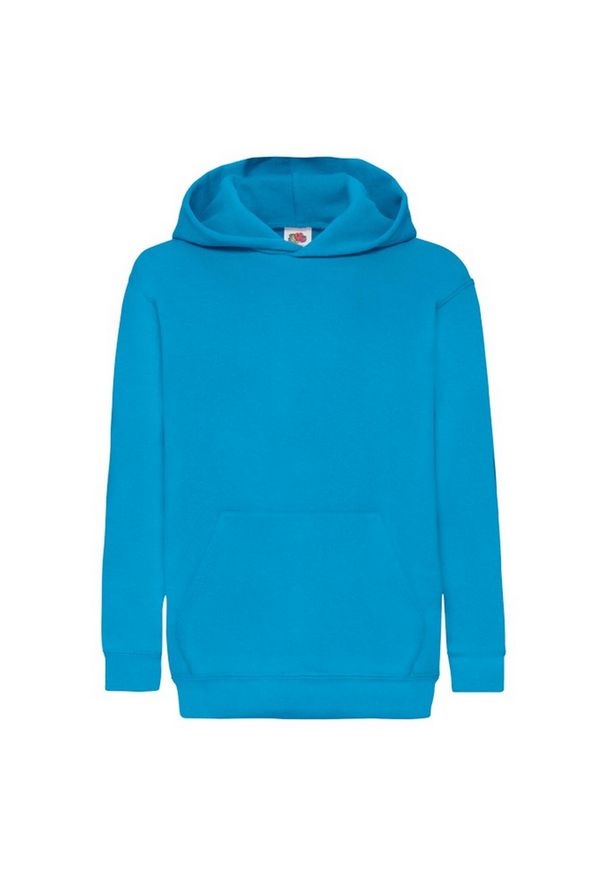 FRUIT OF THE LOOM - Bluza Z Kapturem Dla Dzieci. Typ kołnierza: kaptur. Kolor: niebieski