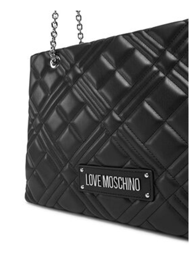 Love Moschino - LOVE MOSCHINO Torebka JC4145PP1MLA000B Czarny. Kolor: czarny. Materiał: skórzane