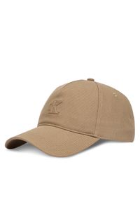 Calvin Klein Czapka z daszkiem Monogram Deboss Canvas Baseball LV04G5027G Beżowy. Kolor: beżowy. Materiał: bawełna #1