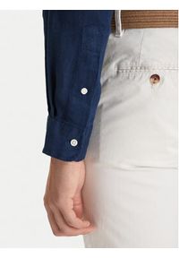 Polo Ralph Lauren Koszula 710968915506 Granatowy Slim Fit. Typ kołnierza: polo. Kolor: niebieski. Materiał: len #7