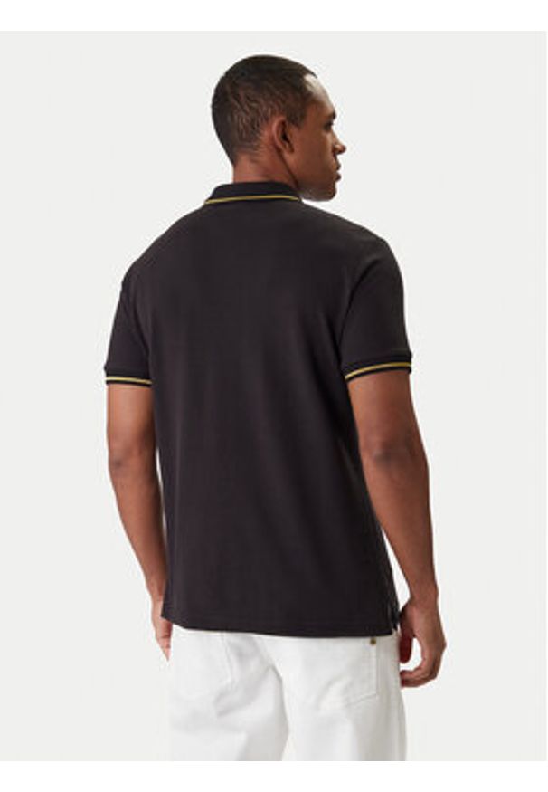 Versace Jeans Couture Polo 80GAGT03 CJ01T Czarny Regular Fit. Typ kołnierza: polo. Kolor: czarny. Materiał: bawełna