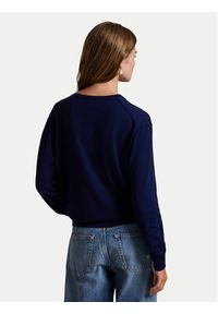 Polo Ralph Lauren Sweter 211972105005 Granatowy Regular Fit. Typ kołnierza: polo. Kolor: niebieski. Materiał: bawełna #5