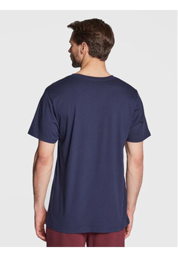 New Balance T-Shirt Classic Core Logo MT03905 Granatowy Athletic Fit. Kolor: niebieski. Materiał: syntetyk, bawełna