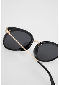 Answear Lab okulary przeciwsłoneczne damskie kolor czarny. Kształt: okrągłe. Kolor: czarny #4