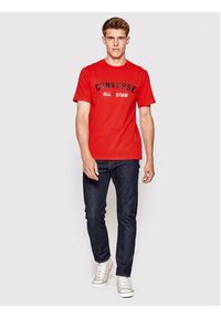 Converse T-Shirt All Varsity Graphic 10023260-A05 Czerwony Standard Fit. Kolor: czerwony. Materiał: bawełna #4
