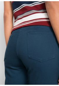 Spodnie ze stretchem Slim Fit bonprix ciemnoniebieski. Kolor: niebieski. Materiał: bawełna #3