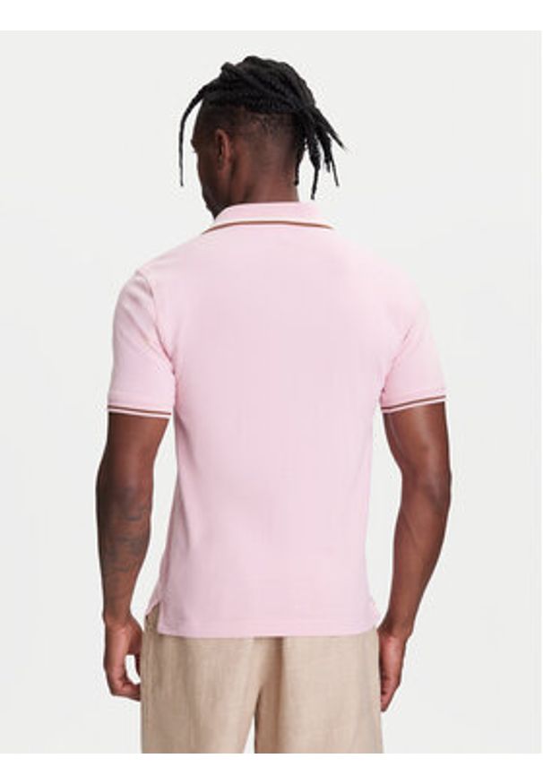 United Colors of Benetton - United Colors Of Benetton Polo 3F9HU302E Różowy Regular Fit. Typ kołnierza: polo. Kolor: różowy. Materiał: bawełna