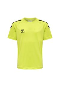 Koszulka dziecięca Hummel hmlCore. Kolor: zielony, wielokolorowy, żółty. Długość rękawa: krótki rękaw. Długość: krótkie. Sport: koszykówka