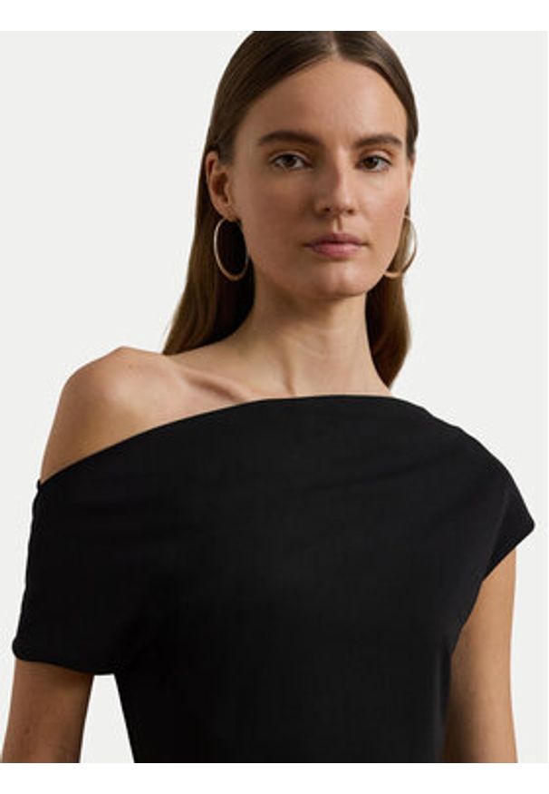 Lauren Ralph Lauren - LAUREN RALPH LAUREN Bluzka 200963913002 Czarny Slim Fit. Kolor: czarny. Materiał: syntetyk
