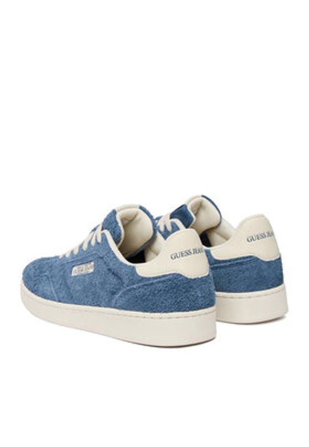 Guess Jeans Sneakersy EO-LUNARI-02 WE Niebieski. Kolor: niebieski. Materiał: zamsz, skóra