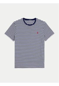 Polo Ralph Lauren T-Shirt 710956828001 Granatowy Custom Slim Fit. Typ kołnierza: polo. Kolor: niebieski. Materiał: bawełna #5