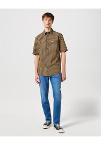 Wrangler - WRANGLER SS 1 PKT SHIRT MĘSKA KOSZULA W KRATĘ DIJON 112350483 #5