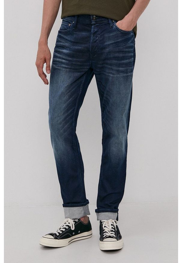 Jack & Jones - Jeansy Mike. Kolor: niebieski