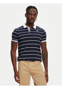 Robe di Kappa Polo Masao 64131FW Granatowy Slim Fit. Typ kołnierza: polo. Kolor: niebieski. Materiał: bawełna
