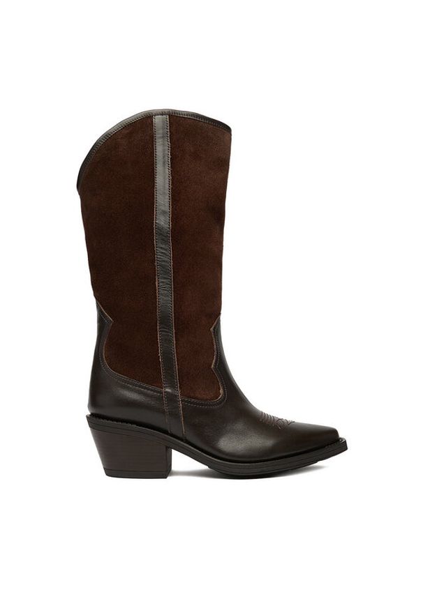 Badura Kowbojki EO-BAYLOR-07101 Brązowy. Kolor: brązowy. Materiał: skóra, zamsz