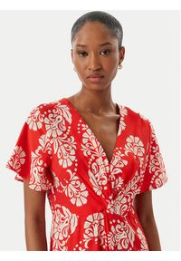 LOLA CASADEMUNT Sukienka letnia LS2616137 Czerwony jasny Regular Fit. Kolor: czerwony. Materiał: wiskoza. Sezon: lato #3