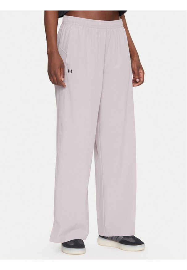 Under Armour Spodnie dresowe Rival 1386453 Szary Wide Leg. Kolor: szary. Materiał: syntetyk