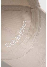 Calvin Klein czapka z daszkiem bawełniana kolor szary z aplikacją. Kolor: szary. Materiał: bawełna. Wzór: aplikacja #4