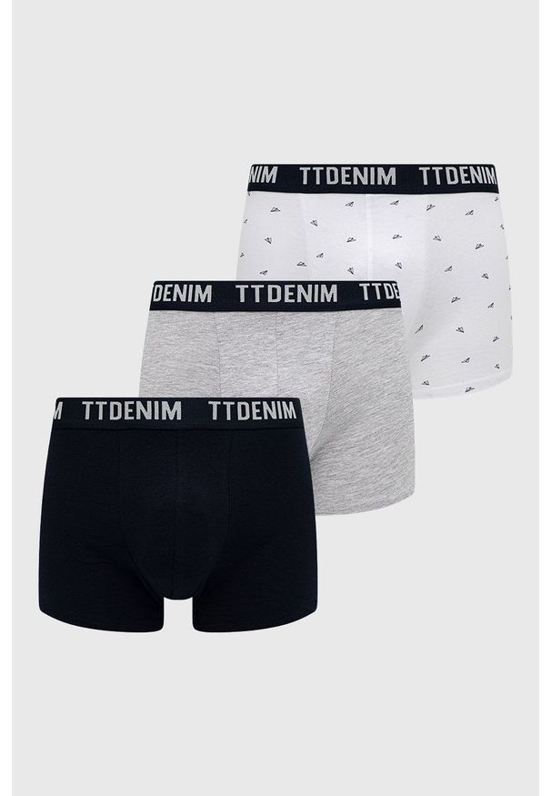 Tom Tailor bokserki (3-pack) męskie kolor szary. Kolor: szary. Materiał: bawełna