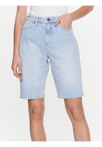 Calvin Klein Szorty jeansowe K20K205169 Błękitny Regular Fit. Kolor: niebieski. Materiał: bawełna