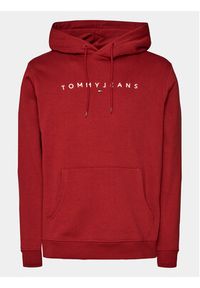 Tommy Jeans Bluza Linear Logo DM0DM17985 Czerwony Regular Fit. Kolor: czerwony. Materiał: bawełna