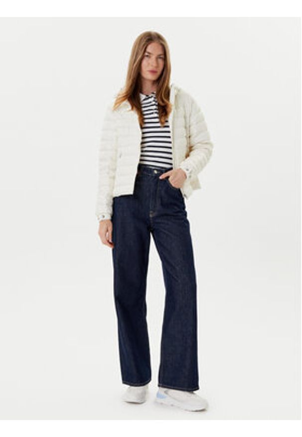 TOMMY HILFIGER - Tommy Hilfiger Kurtka puchowa WW0WW46788 Écru Regular Fit. Materiał: syntetyk