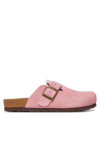 DeeZee Klapki W23Q22095 Różowy. Kolor: różowy. Materiał: zamsz, skóra