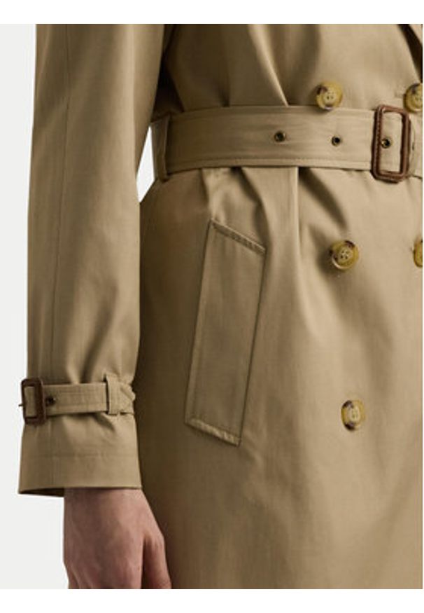 Lauren Ralph Lauren Trencz 297951259003 Beżowy Straight Fit. Kolor: beżowy. Materiał: bawełna, syntetyk