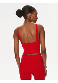 Calvin Klein Jeans Top Label J20J223152 Czerwony Slim Fit. Kolor: czerwony. Materiał: lyocell #6