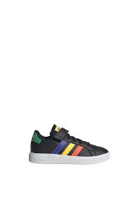 Sneakersy Adidas Original Grand Court 2.0 El Ftwwht/M Dzieci. Kolor: wielokolorowy, niebieski, czarny. Materiał: materiał