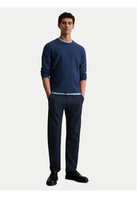 Marc O'Polo Sweter 526 5023 60080 Granatowy Regular Fit. Typ kołnierza: polo. Kolor: niebieski. Materiał: bawełna #4