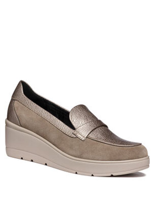 Geox Półbuty D Ilde D46RAB 0222N C6029 Beżowy. Kolor: beżowy. Materiał: skóra