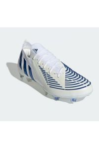 Adidas - Buty piłkarskie adidas Predator Edge.1 L Fg M GV7388 białe białe. Zapięcie: pasek. Kolor: biały. Materiał: syntetyk, guma. Szerokość cholewki: normalna. Wzór: paski. Sport: piłka nożna #7