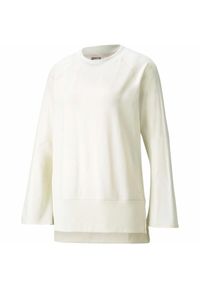 Bluza bez kaptura Damska Puma Studio Yogini LT Bell Biały. Typ kołnierza: bez kaptura. Kolor: beżowy, wielokolorowy, biały. Sport: fitness #1