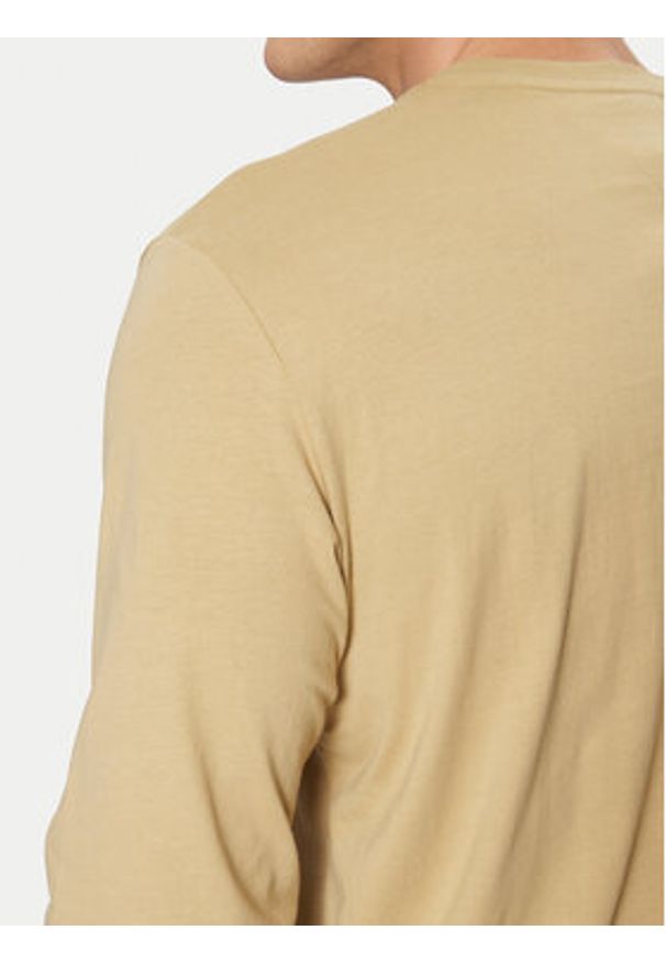 Tommy Jeans Longsleeve Linear DM0DM21138 Beżowy Slim Fit. Kolor: beżowy. Materiał: bawełna. Długość rękawa: długi rękaw
