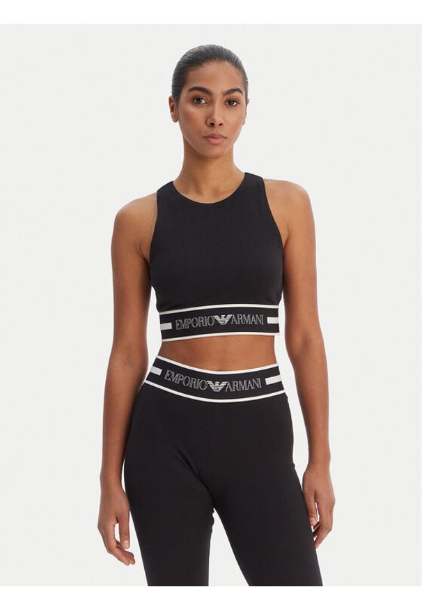 Emporio Armani Underwear Top EW002960 AF19023 UC001 Czarny Slim Fit. Kolor: czarny. Materiał: bawełna