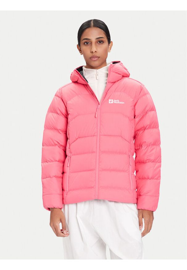 Jack Wolfskin Kurtka puchowa Ather Down A60330 Różowy Regular Fit. Kolor: różowy. Materiał: syntetyk
