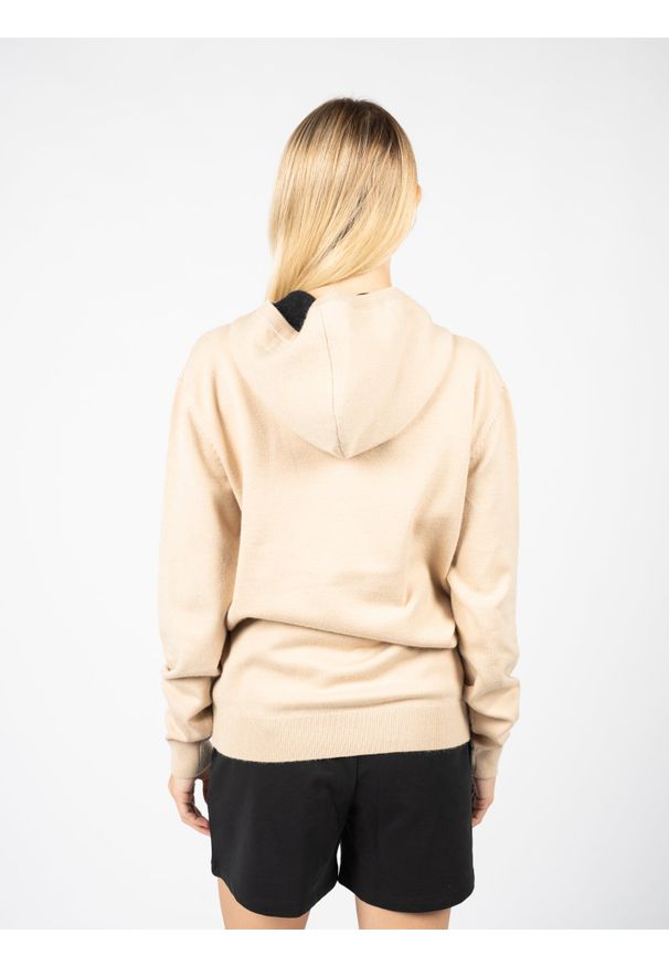 Silvian Heach Sweter "Drage" | PGA22103MA | Drage | Kobieta | Beżowy. Okazja: na co dzień. Typ kołnierza: kaptur. Kolor: beżowy. Materiał: wiskoza, nylon, poliester. Styl: casual