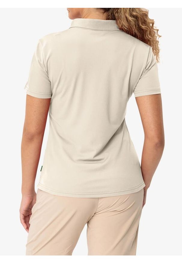 Koszulka damska Vaude Essential Polo Shirt. Typ kołnierza: polo. Kolor: beżowy